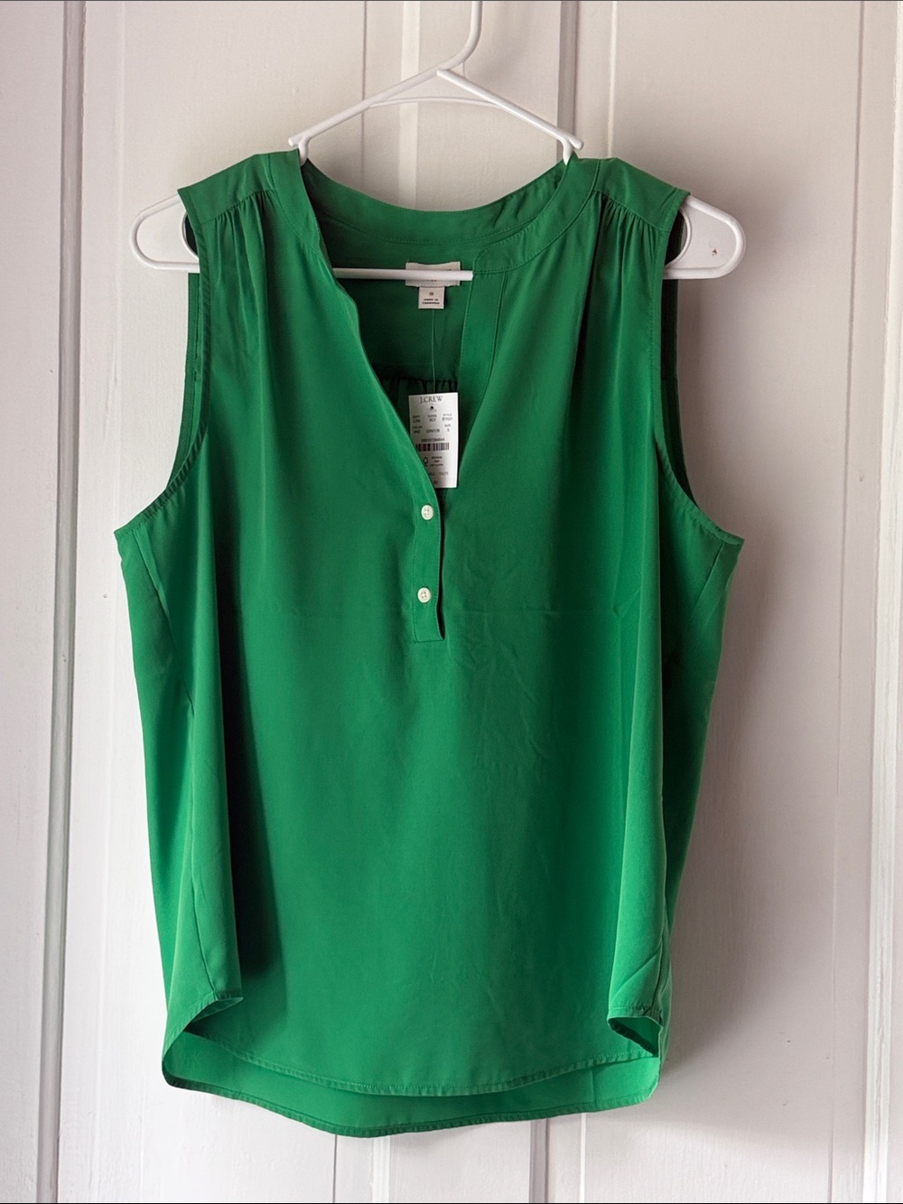 J.Crew Sleeveless Green Blouse
